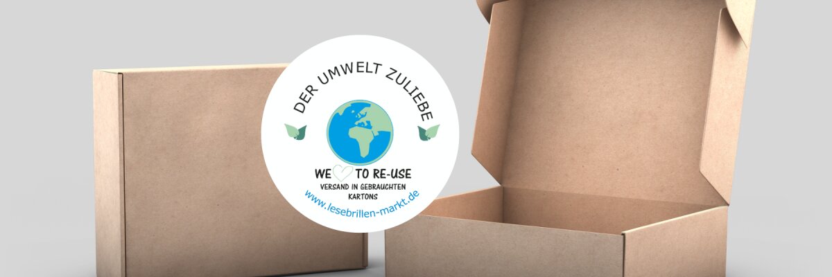 Der Umwelt zuliebe: We love to re-use - Versand in gebrauchten Kartons - 