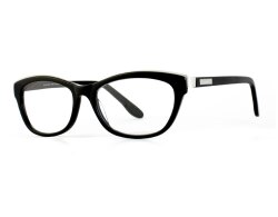 STRIKE Cateye Acetat Lesebrille schwarz silberfarben