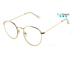 BLUESHIELDS Metall Bildschirmbrille goldfarben