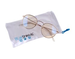 BLUESHIELDS Metall Bildschirmbrille goldfarben