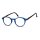 Runde Lesebrille blau demi-braun