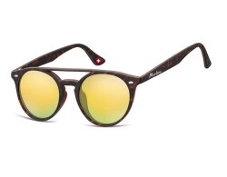 Sonnenbrille in Schildpatt Optik mit gold verspiegelten...
