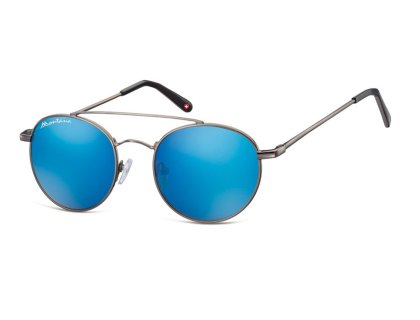 Sonnenbrille mit blau verspiegelten Gläsern