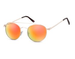 Sonnenbrille mit regenbogenbunt verspiegelten Gläsern