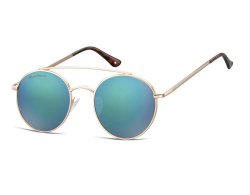 Sonnenbrille mit Doppelsteg und blau-grün...
