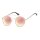 Sonnenbrille mit Doppelsteg und rosa-goldfarben verspiegelten Gläsern