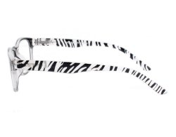 Lesebrille mit Flexbügeln in Zebra Optik