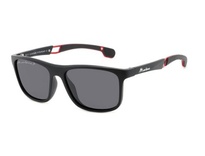 Sportliche Sonnenbrille matt schwarz rot