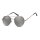 Große Metall-Sonnenbrille silberfarben verspiegelt