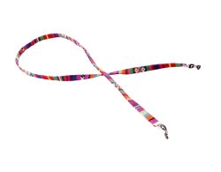 Brillenband mit Azteken-Muster violett-bunt