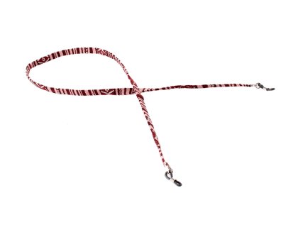 Brillenband mit Azteken-Muster rot