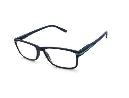 Sportliche Lesebrille mit Flexbügel blau