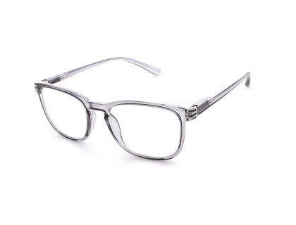 Lesebrille mit Flexbügel klar-grau
