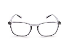 Lesebrille mit Flexbügel klar-grau