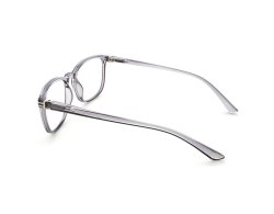 Lesebrille mit Flexbügel klar-grau