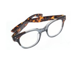 Lesebrille mit breitem Rahmen in Two-Tone-Optik