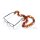 Breite Brillenkette braun