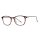 LEXXOO Lesebrille mit schmalem Metallbügel rot gemustert