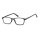 Lesebrille in flachem Etui matt schwarz