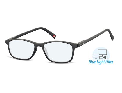 Bildschirm-Lesebrille in flachem Etui matt schwarz