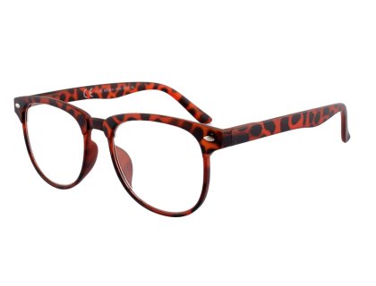 Gummierte Lesebrille mit Flexbügel demi braun