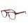 Gummierte Lesebrille mit Flexbügel demi braun