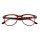 Gummierte Lesebrille mit Flexbügel demi braun