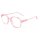 Lesebrille mit Flexbügel in geometrischer Form rose