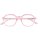 Lesebrille mit Flexbügel in geometrischer Form rose