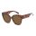 Oversize Sonnenbrille in Schmetterlingsform braune Schildpatt-Optik