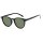 Runde Sonnenbrille schwarz mit grünen Gläsern