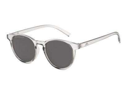 Runde Sonnenbrille grau transparent