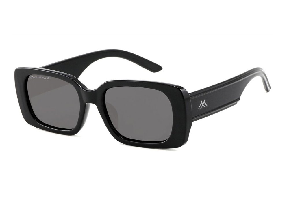 Markante Sonnenbrille in eckiger Form schwarz - Lesebrille günstig au