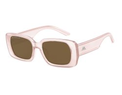 Markante Sonnenbrille in eckiger Form rosa transparent