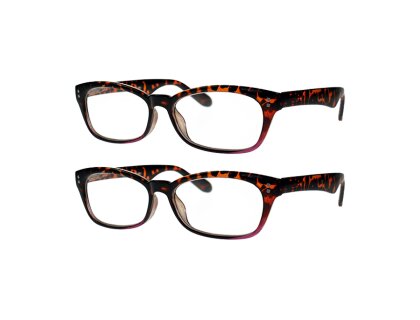 2er Pack Damen Lesebrille Schildpatt Optik