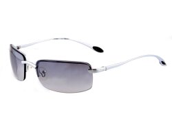 Sonnenbrille mit Metallbügeln silberfarben