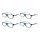 4er Pack Business Lesebrille mit Flexbügeln schwarz blau