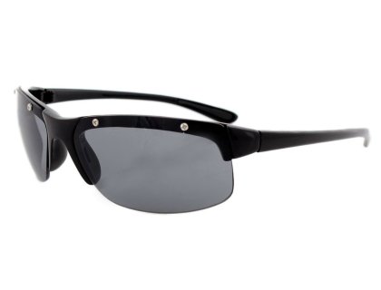 Sportbrille mit Halbrahmen schwarz