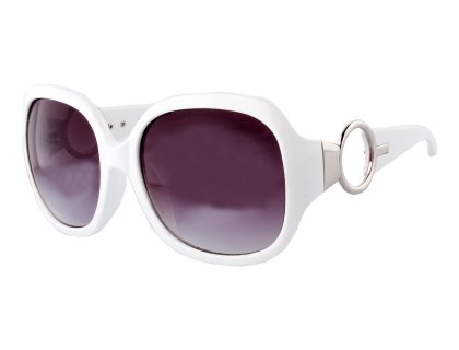 Oversize Sonnenbrille weiß