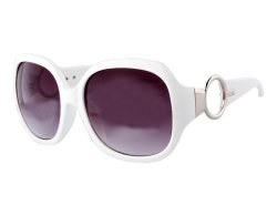 Oversize Sonnenbrille weiß