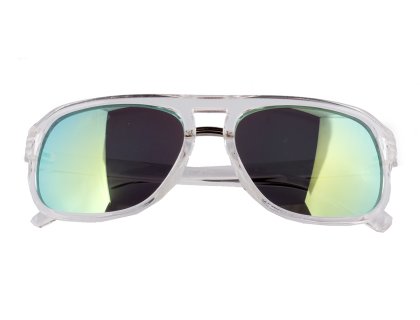 Sonnenbrille mit grün verspiegelten Gläsern