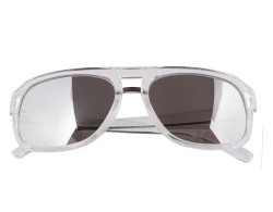 Sonnenbrille mit silber verspiegelten Gläsern