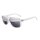 Sonnenbrille mit silberfarben verspiegelten Gläsern