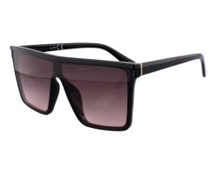 Oversize Sonnenbrille mit gerader Oberkante schwarz