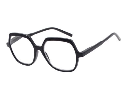 Lesebrille in geometrischer Form schwarz