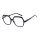 Lesebrille in geometrischer Form schwarz