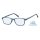 Bildschirm-Lesebrille in flachem Etui matt blau
