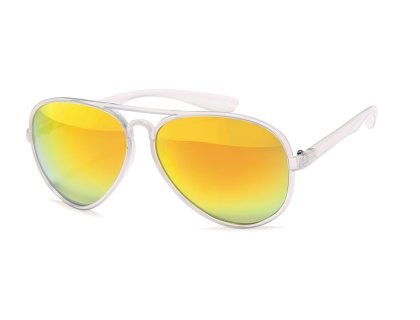 Sonnenbrille mit orange verspiegelten Gläsern
