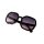 Damen Oversize Sonnenbrille schwarz goldfarbene Details