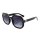 Damen Oversize Sonnenbrille schwarz silberfarbene Details